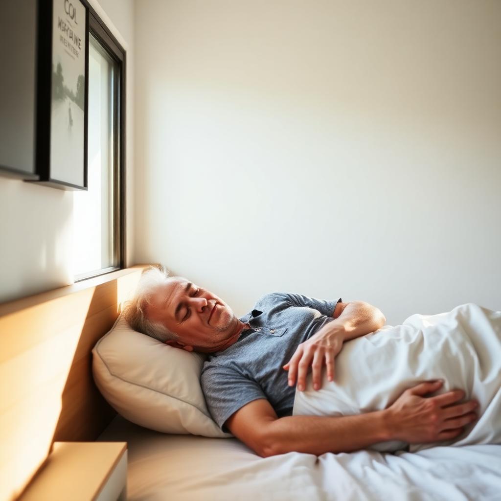 Man sleeping peacefully